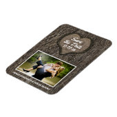 国彫素朴りオークの木の日付を保存 マグネット (左側)