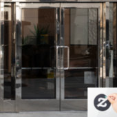 国教会の窓が貼り付いている ウィンドウサイン (オフィスドア)