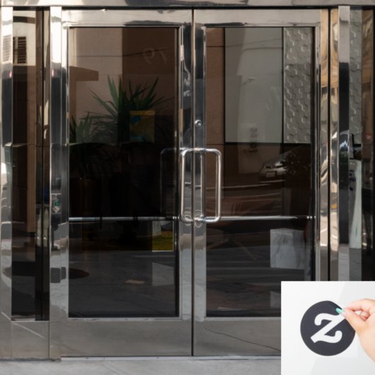 国教会の窓が貼り付いている ウィンドウサイン (オフィスドア)