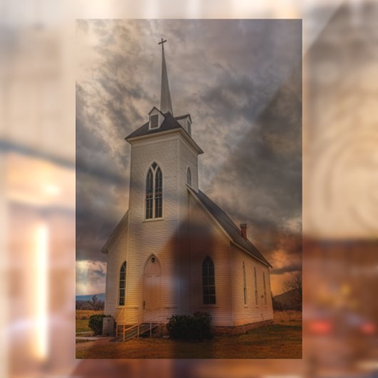 国教会の窓が貼り付いている ウィンドウサイン (シート2)