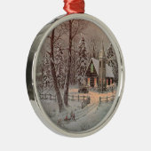 国教会場面クリスマスツリーのオーナメント メタルオーナメント (右)