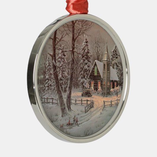 国教会場面クリスマスツリーのオーナメント メタルオーナメント (右)