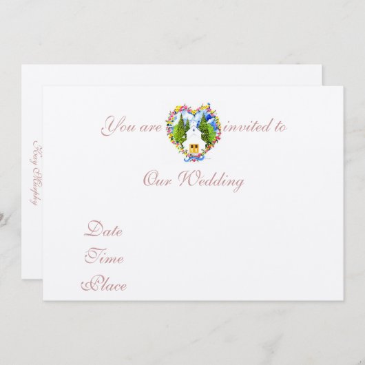 国教会 招待状 (正面/裏面)