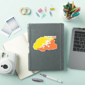 国旗が国土に描かれたブータン シール (iPadカバー)