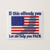 国旗とイーグルパトリオット – 米国国旗 ジグソーパズル (横)