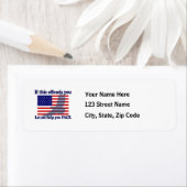 国旗とイーグルパトリオット – 米国国旗 ラベル (インサイチュ)