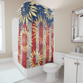 国旗とヒマワリ シャワーカーテン (インサイチュ)