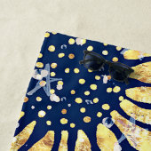 国旗とヒマワリ ビーチタオル (インサイチュ)