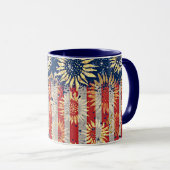 国旗とヒマワリ マグカップ (正面右)