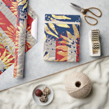 国旗とヒマワリ