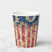 国旗とヒマワリ 紙コップ (裏面)