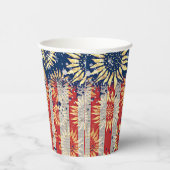 国旗とヒマワリ 紙コップ (右)