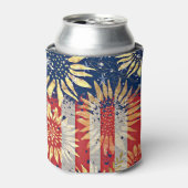 国旗とヒマワリ 缶クーラー (缶正面)