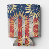 国旗とヒマワリ 缶クーラー (裏面)