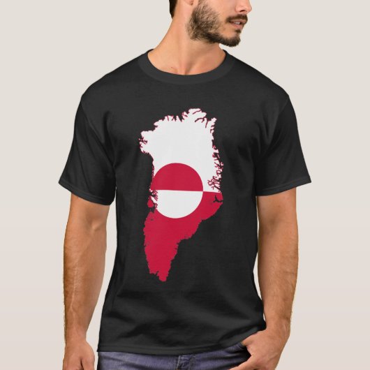 国旗のあるグリーンランド Tシャツ (正面)