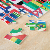 国旗のコラージュ ジグソーパズル (側面)