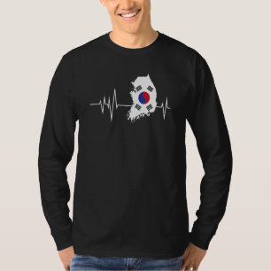 国旗の国ハートビート韓国の国旗の世界Ma Tシャツ