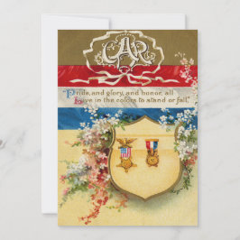 国旗の盾メダルグランド・アーミー 招待状