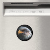 国旗の背景を持つ愛国的なワシ マグネット (インサイチュ (食洗機))