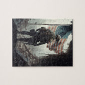 国旗を守るアメリカ合衆国兵士 ジグソーパズル (横)