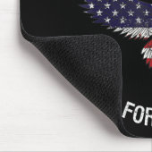 国旗を掲げる愛国的なスタンドは十字架のために膝掛け マウスパッド (コーナー)