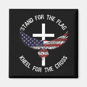 国旗を掲げる愛国的なスタンドは十字架のために膝掛け マグネット (正面)
