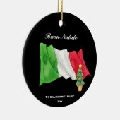 *~*国旗イタリアンイタリアBuon Natale写真クリスマス セラミックオーナメント (右)