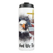 *~*国旗キリスト教愛国的イーグル金ゴールドクロスAP16 タンブラー (正面)