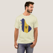 国旗マップ バルバドス Tシャツ (正面フル)