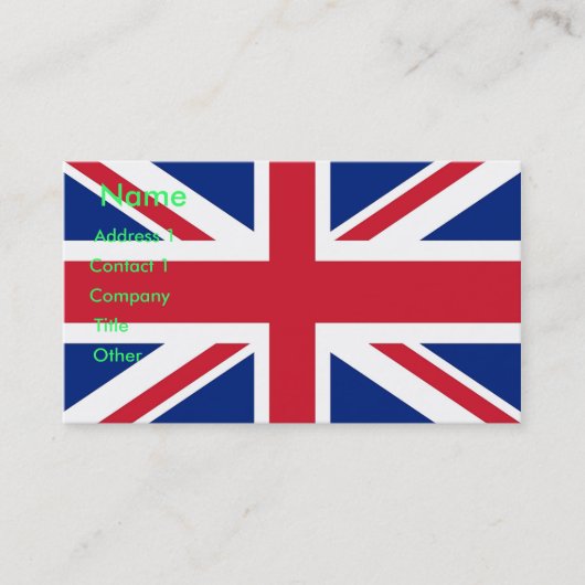 国旗付きビジネス統一されたカード 名刺 (正面)