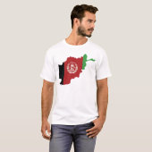 国旗入りアフガニスタンマップ Tシャツ (正面フル)