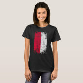 国旗土産グランジ国旗モナコ Tシャツ (正面フル)