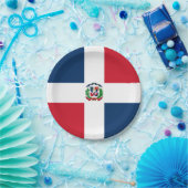 国旗：ドミニカ共和国 ペーパープレート (パーティー)