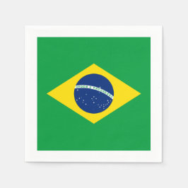 国旗： Brasil スタンダードカクテルナプキン
