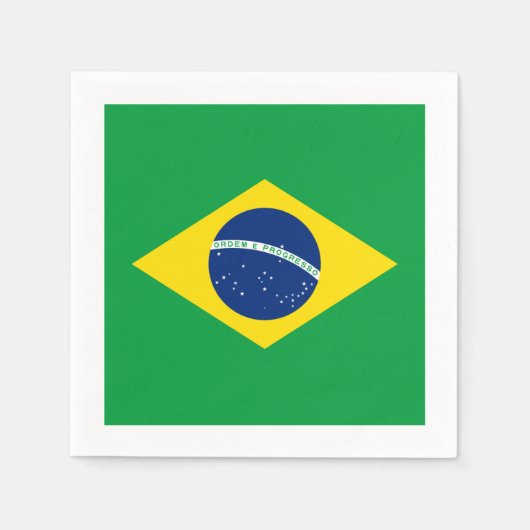 国旗： Brasil スタンダードカクテルナプキン (正面)