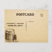 国日付カードを保存す素朴る結婚 案内ポストカード (裏面)