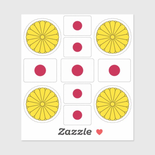 国日本のの象徴 シール (シート)
