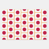 国日本の旗・ハート・日本ファッション/ギフトセット日本 ラッピングペーパーシート (正面3)