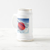 国日本の旗 ビールジョッキ (正面左)