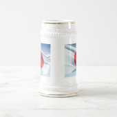 国日本の旗 ビールジョッキ (中央)