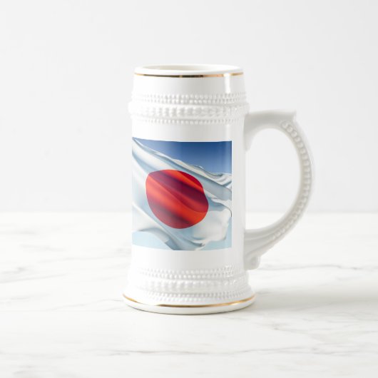 国日本の旗 ビールジョッキ (右)
