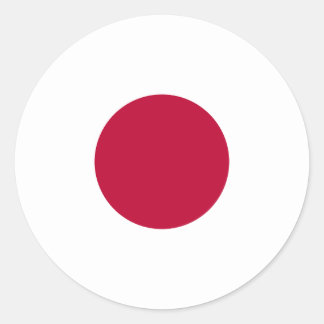 国日本の旗 ラウンドシール