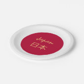 国日本の旗、日本パーティー愛国者/スポーツ日本 ペーパープレート (アングル)