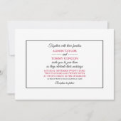 国日本の旗、日本結婚国旗 招待状 (正面)