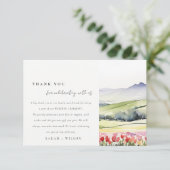 国春の花の風景のリハーサルディナー サンキューカード (スタンド正面)