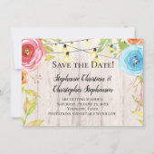 国木素朴の文字列ライト日付の保存 招待状 (正面)