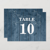 国木素朴材ヴィンテージテーブル番号カード ポストカード (正面/裏面)