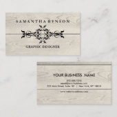 国木素朴質感グラフィックビジネスカー 名刺 (正面/裏面)
