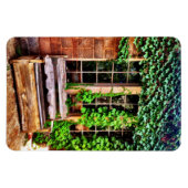 国木製ベンチアイビーつる植物フレキシブル磁石 マグネット (横)