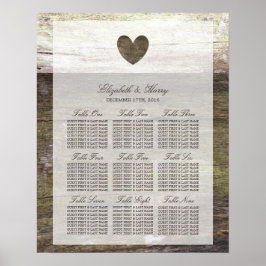 国材ハート結婚の座席表 ポスター